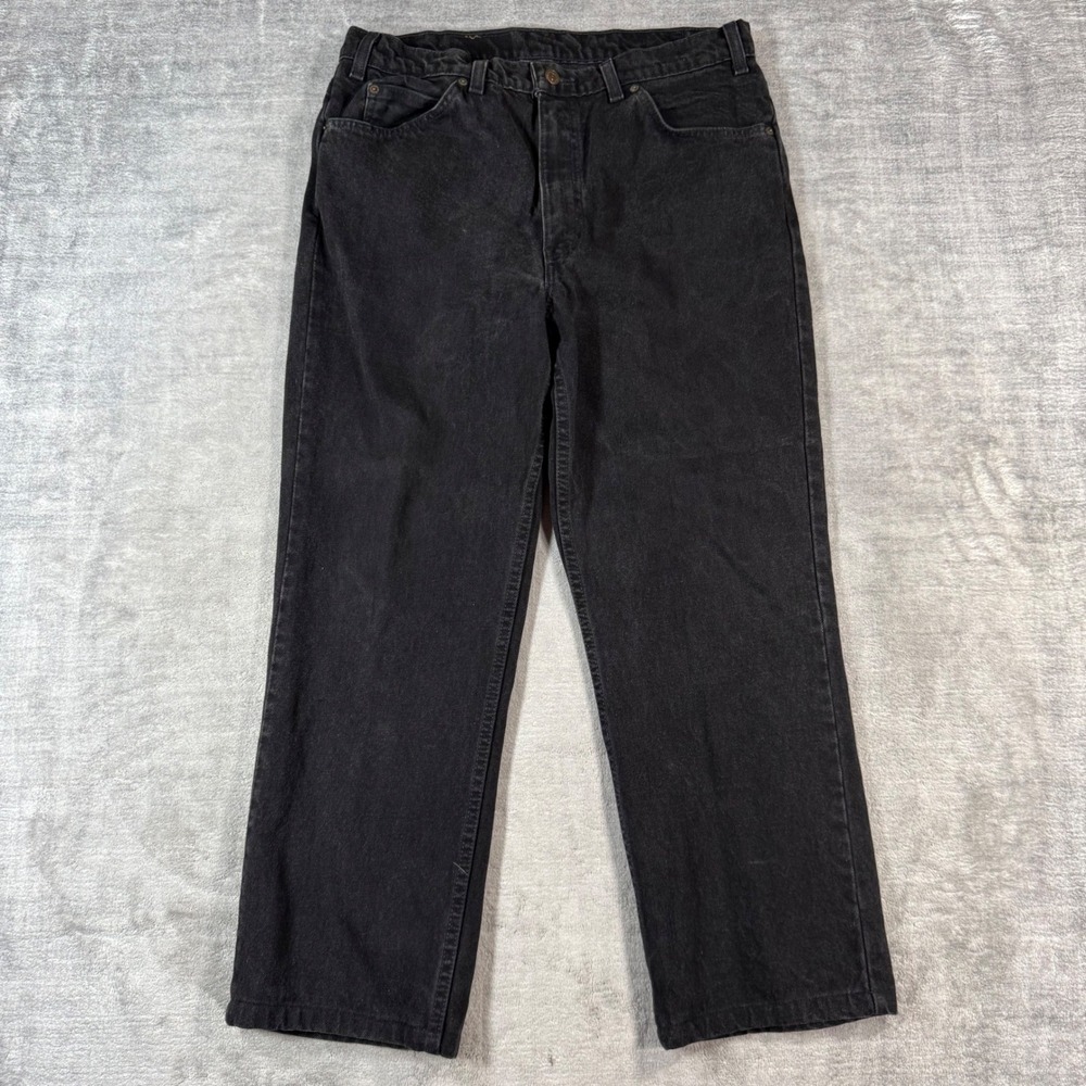 Vintage Levis Jeans Mens 36x26 Black 506 Orange Tab Straight Leg Made in Canada